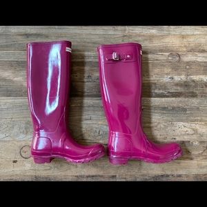 Hunter original tall gloss rain boots